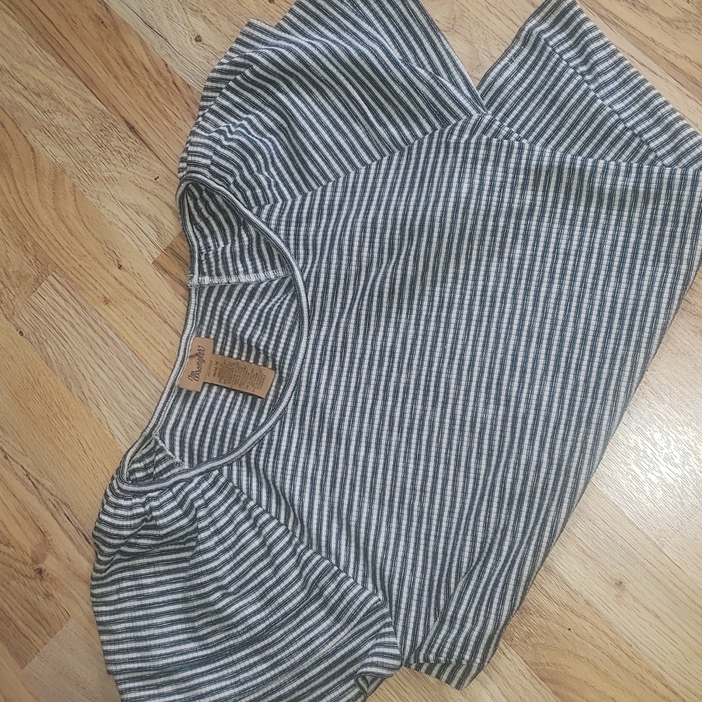 Women's Wrangler shirt, black & white strips